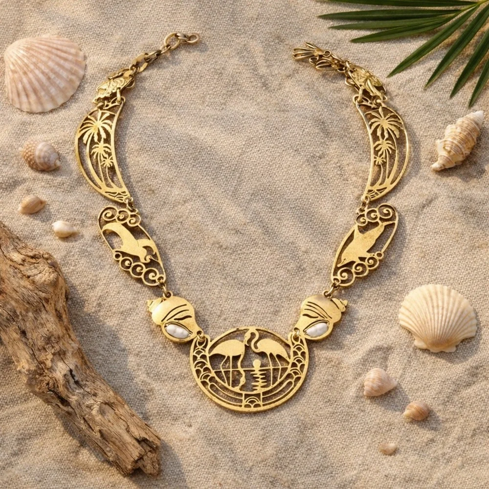 Rare vintage Wild Bryde Luna statement necklace - Picture 2 of 4